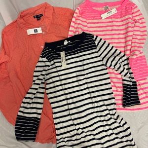 3 new with tag shirts one from gap and the other 2 from j crew